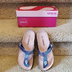 SPROX blue mermaid scales sandals 34